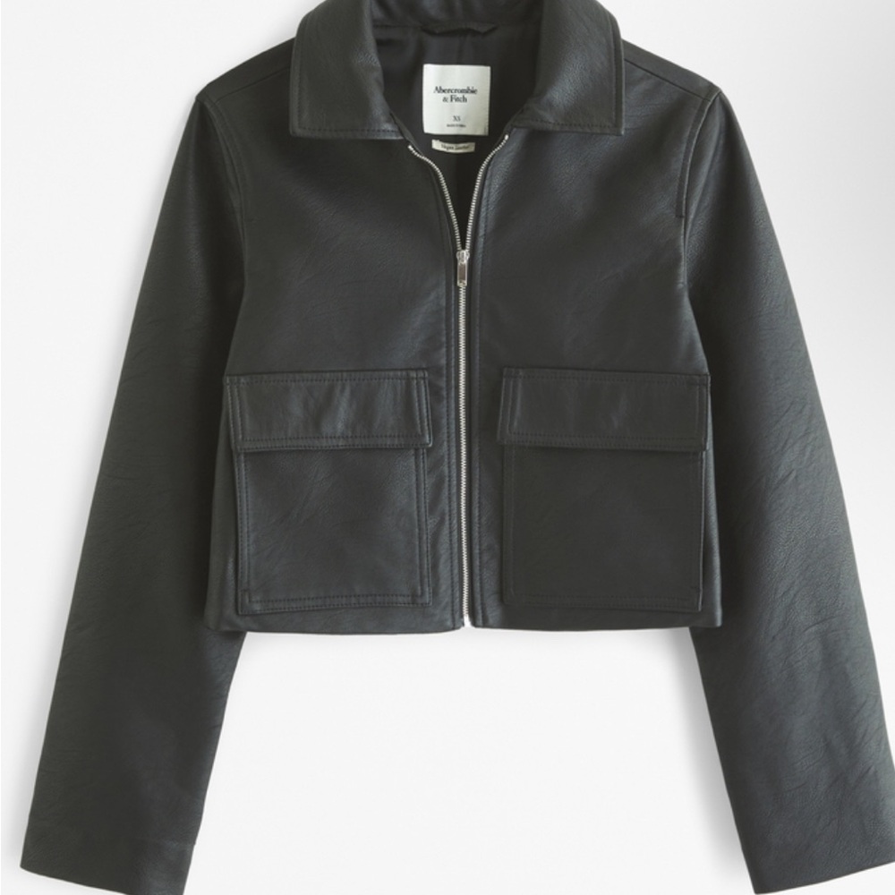 Vegan Leather Utility Jacket